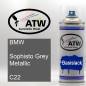 Preview: BMW, Sophisto Grey Metallic, C22: 400ml Sprühdose, von ATW Autoteile West.